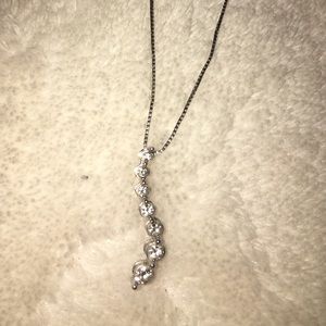 White gold diamond necklace