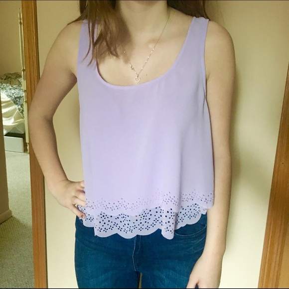 LA Hearts purple top NWOT