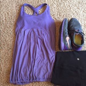 Purple Lululemon tank - EUC size 8