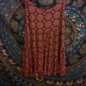 burgundy brandy dress