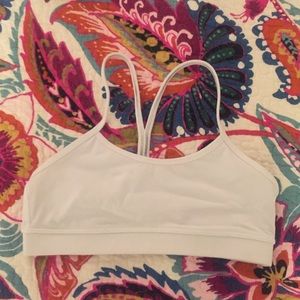White Flow-Y Lululemon Bra