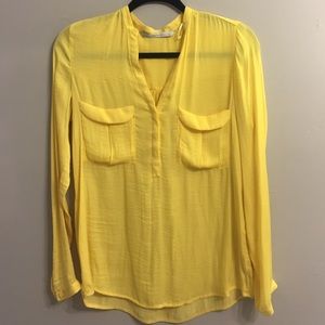 Bright yellow Zara blouse