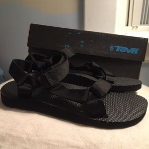 Black Teva sandals
