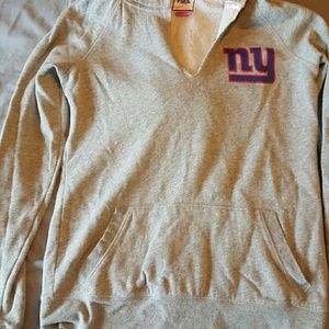 PINK gray ny giants hoodie