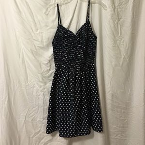 Navy Polka Dot Dress