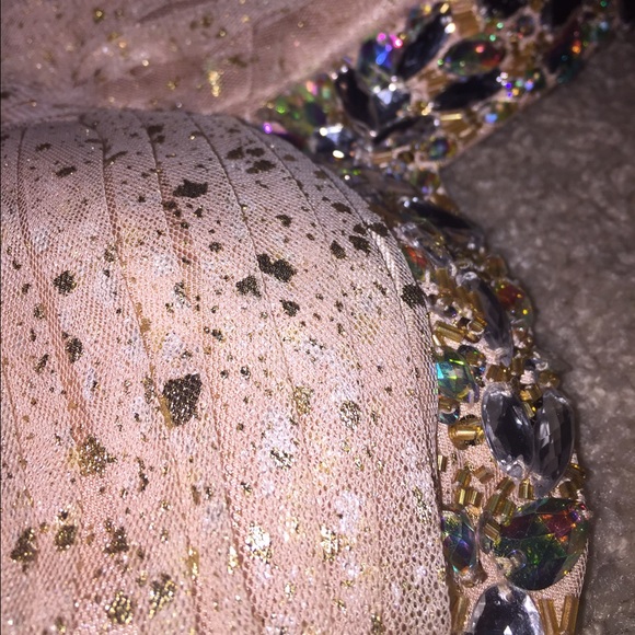 Champagne pink homecoming formal or cocktail dress