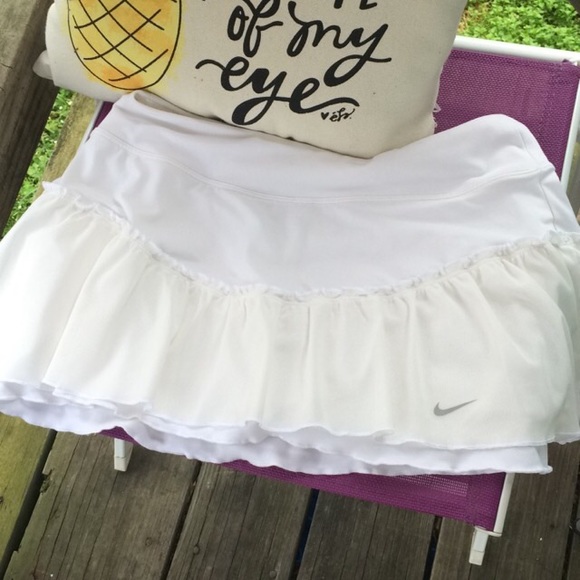 White tennis skirt