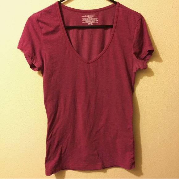 Victoria Secret Maroon V neck t-shirt