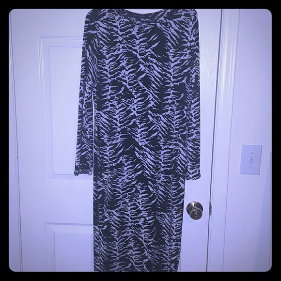 Black & white midi dress