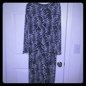 Black & white midi dress