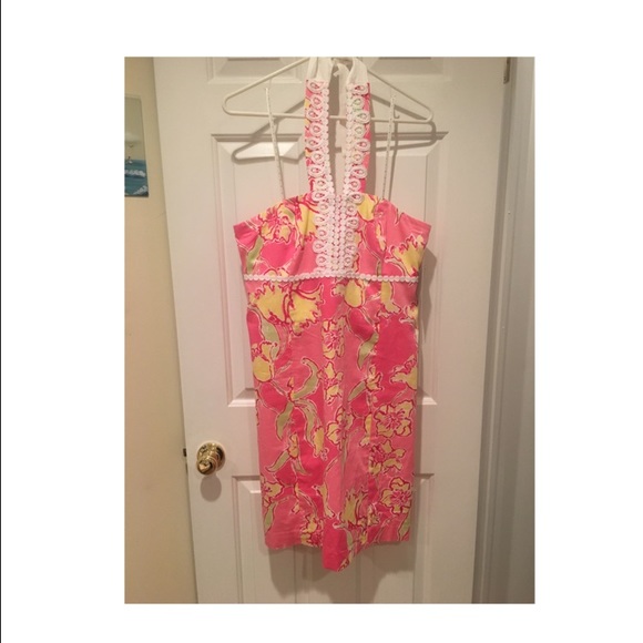 NWT Lilly Pulitzer ISABEL Dress HOTTY PINK Size 10