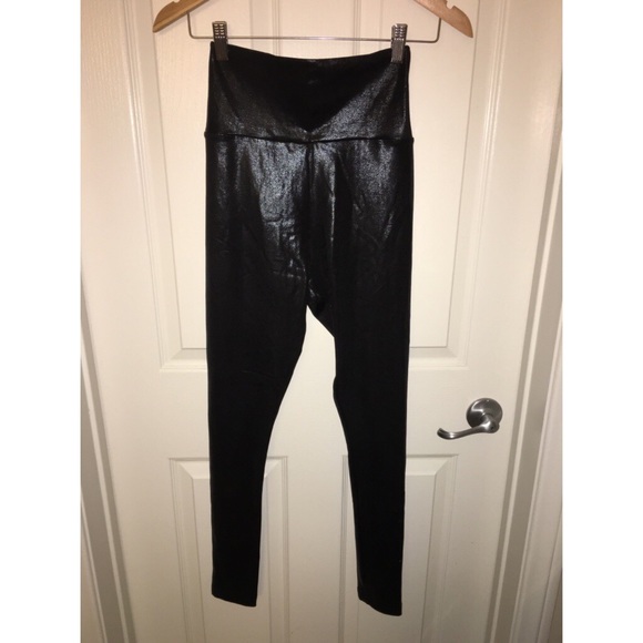 Lamé leggings w/ print