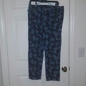 Floral jeans