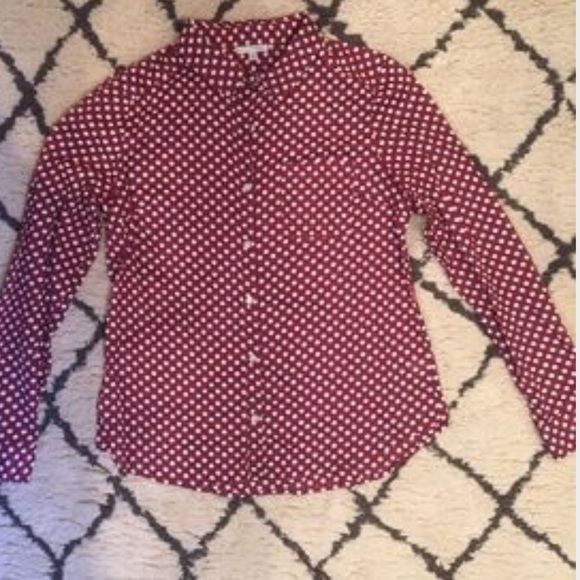 Adorable Apple Print button up - Picture 2 of 2