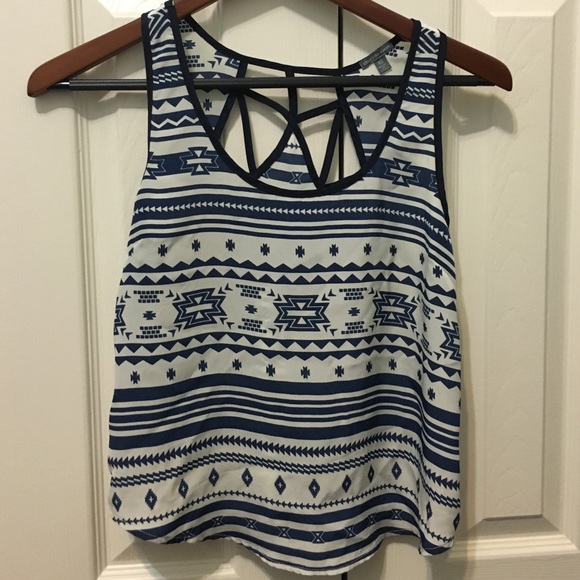 Charlotte Russe tribal Crop Top