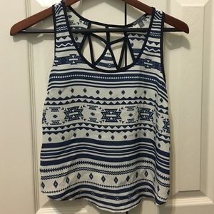 Charlotte Russe tribal Crop Top