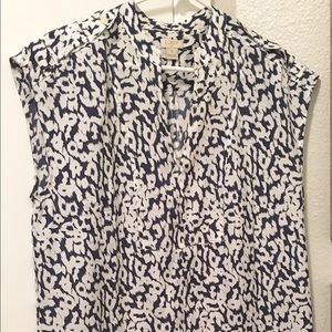 J crew blue leopard dress