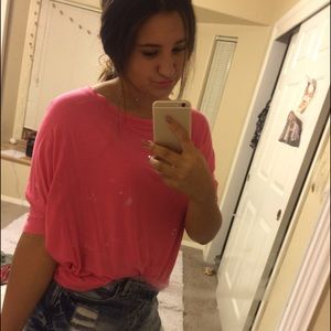 Oversized super soft pink tee