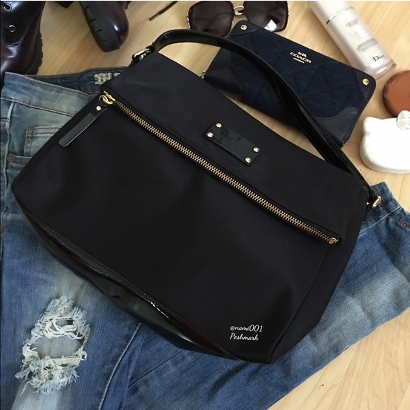 kate spade Handbags - Kate Spade Nylon Minka Large Crossbody Hobo Purse