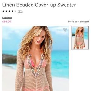 Linen beaded cover up