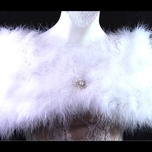 Marabou wrap, feather boa, bridal wrap, cape,shrug