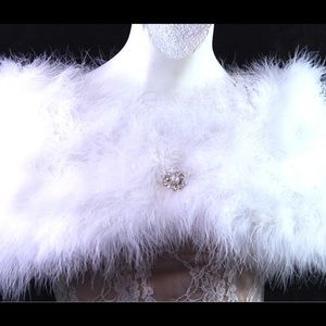 Marabou wrap, feather boa, bridal wrap, cape,shrug