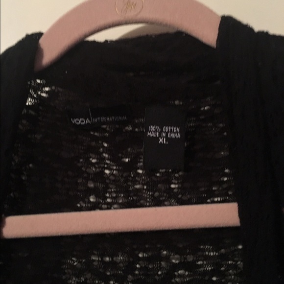 Black mesh like eyelet overpiece by Moda XL - Picture 3 of 3