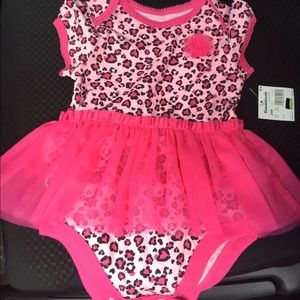 Kids pink leopard print tutu
