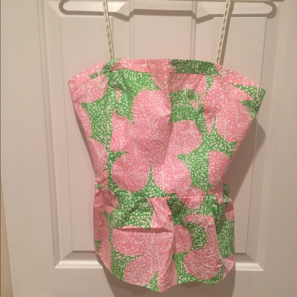 NWT Lilly Pulitzer strapless shandy top size 10