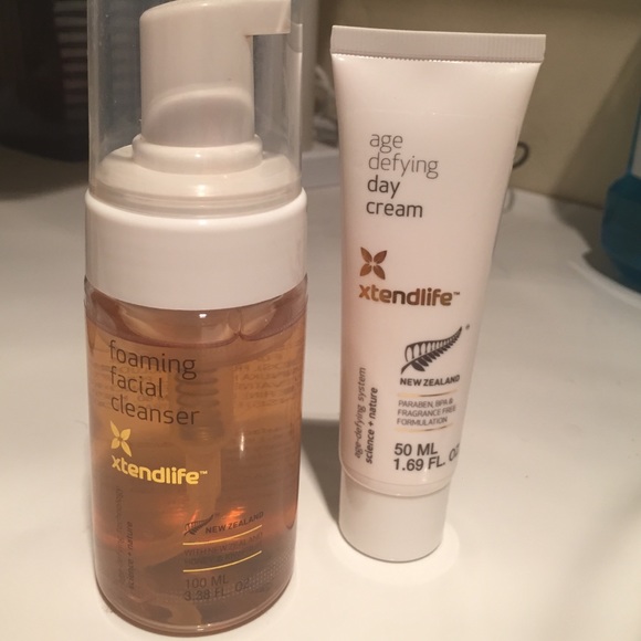 Xtend life facial cleanser and day cream