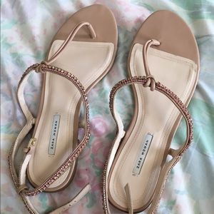 Zara sparkly nude sandals