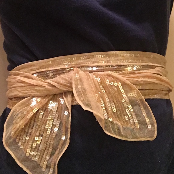 Gold sequin belt