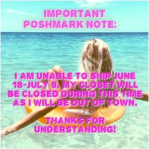 OUT OF TOWN- Can't ship!