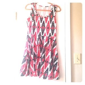Flirty Aztec Print Fit and Flare Sundress