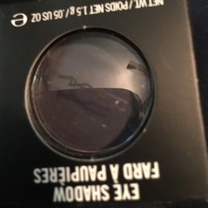 MAC eyeshadow dark blueish black.