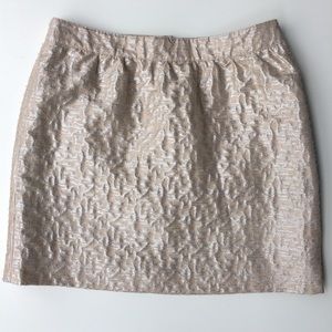 Metallic Silver and Cream Party Skirt