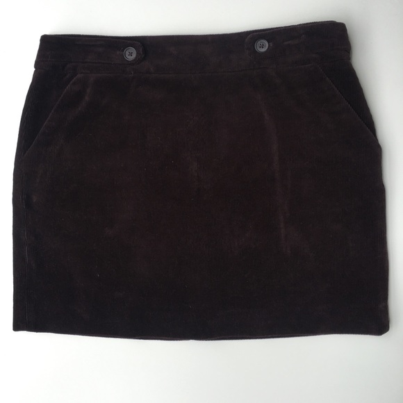 Chocolate Corduroy Skirt - Banana Republic