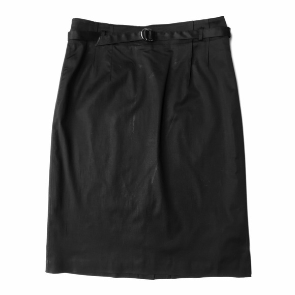 Light Weight Black Skirt with Belt - Martin & Osa