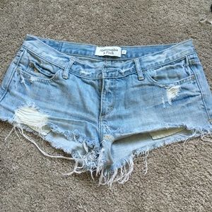 A&F ripped jean shorts