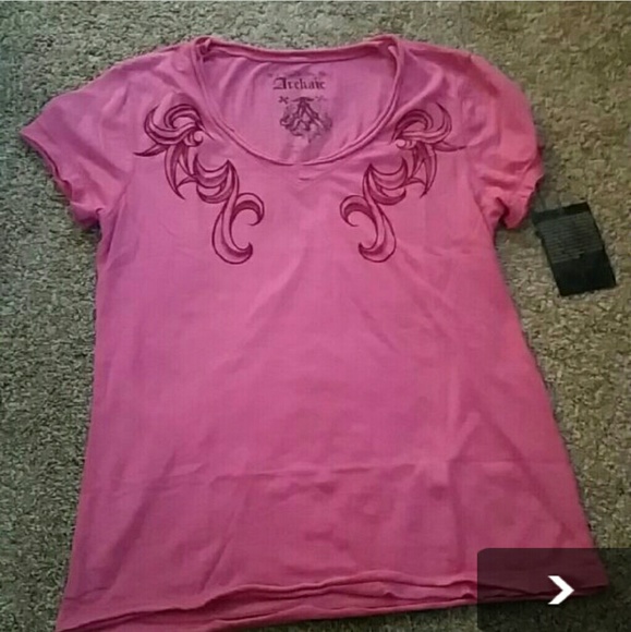 New Archaic sinful pink t shirt large
