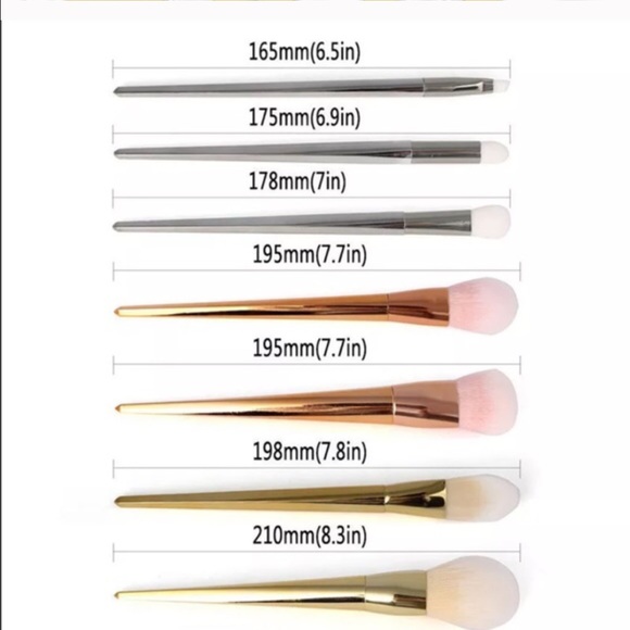 Real Techniques Metallic 7 Piece Makeup Brush Set