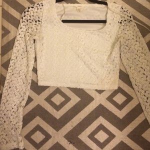 White crop top