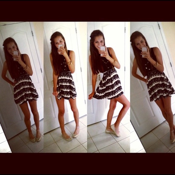 Fun Black/Cream Party Dress