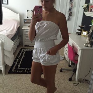 White Casual Romper