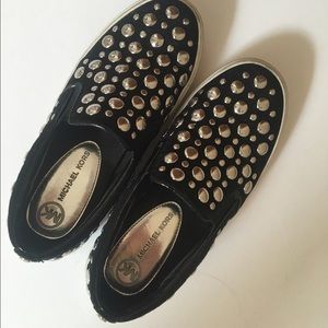 Michael Kors studded slip on shoes