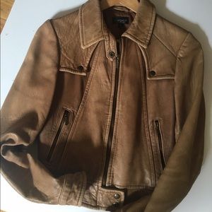 Topshop leather bomber jacket