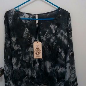 Elan L/S Elastic Waist Top