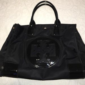 Black large Tory Burch Ella Tote