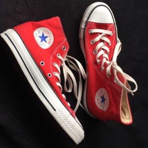 Red high top converse