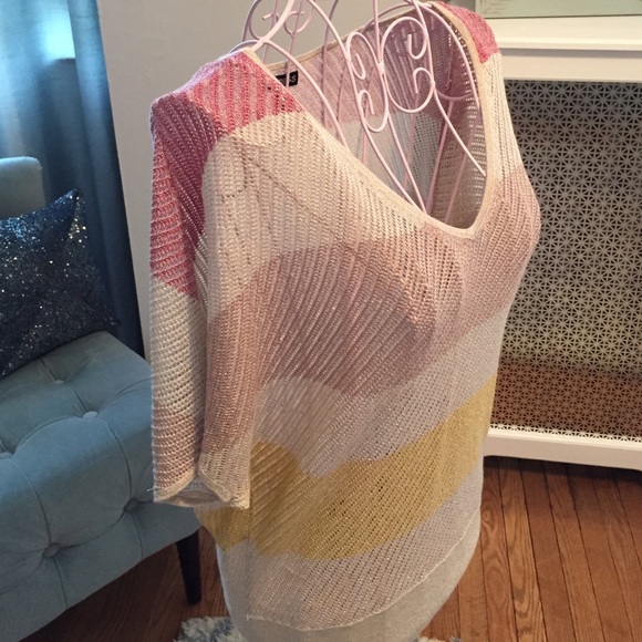 Express: Striped Short Sleeved Shirt - Picture 2 of 4